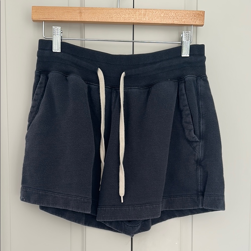 Buck Mason navy sweat shorts